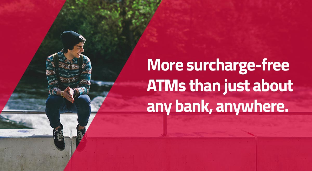 More surcharge free ATMs than just about any bank, anywhere